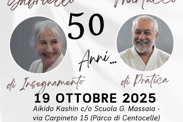 Per festeggiare sul tatami  con                    Elena Gabrielli VII Dan e Roberto Martucci VII Dan