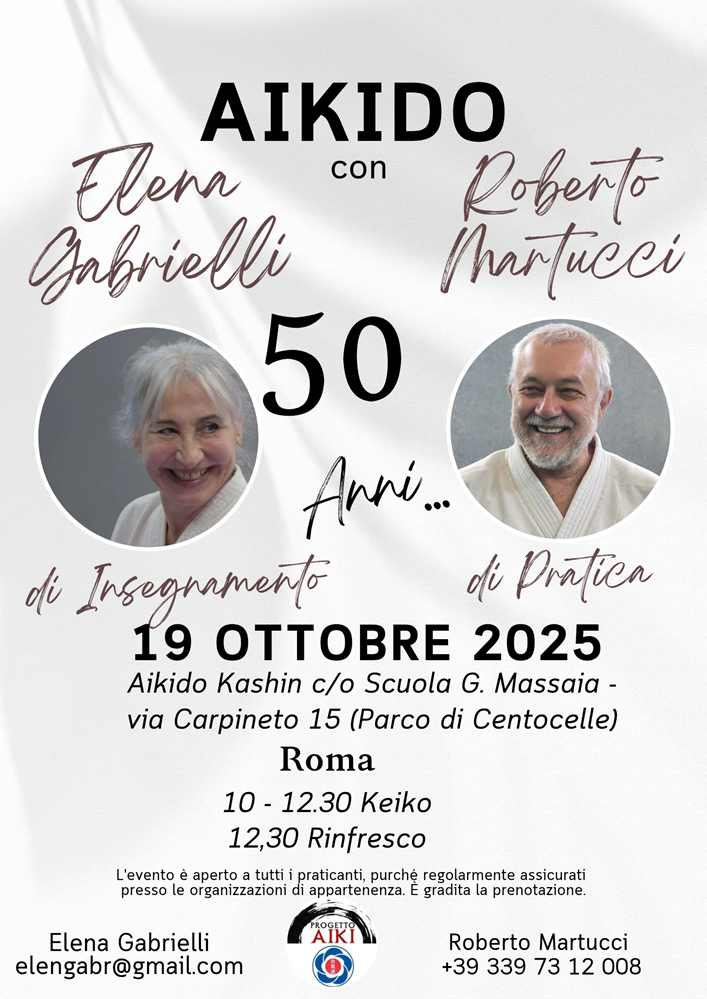 Per festeggiare sul tatami  con                    Elena Gabrielli VII Dan e Roberto Martucci VII Dan
