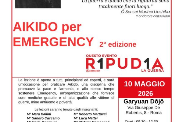 Aikido per Emergency - Roma 10 Maggio 2026